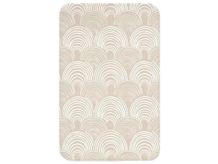 OnlyWow Wc-Vorleger Wellen - Textur - Beige WC Teppich 50x80 cm, Kaschmir, Füllung: Polyurethan (Pur), Rechteckig, 50x1 cm, Heimtextilien, Badtextilien, WC Vorleger