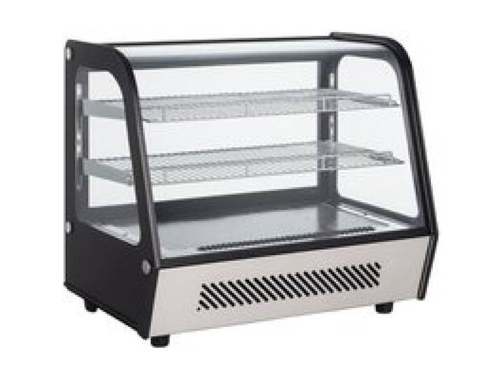 Vitrine de comptoir réfrigérée à poser - 120 L - double vitrage panoramique - froid ventilé - classe B