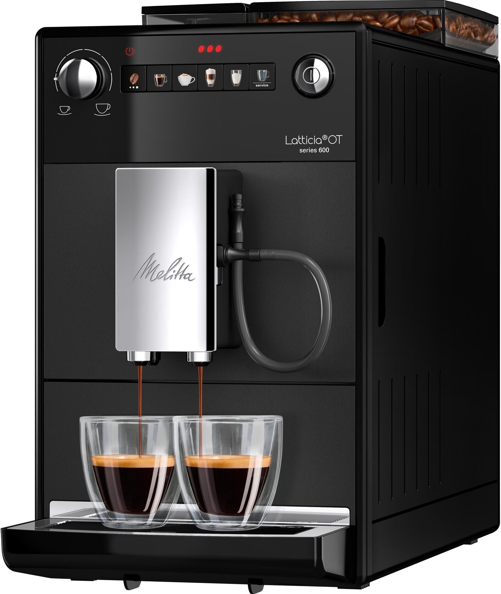 Melitta Kaffeevollautomat "Latticia", Energieeffizienz: A, schwarz, B:20cm H:35,2cm T:45,9cm, Kaffeevollautomaten, Kaffeevollautomat schwarz Einheitsgröße