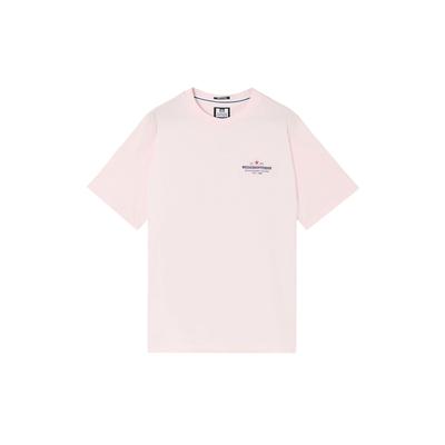 T-Shirt WEEKEND OFFENDER "BERGAMO GRAPHIC TEE Herren", Herren, Gr. S, rosa (soft pink), Jersey, 100% Baumwolle, normal normal, Rundhals, Shirts T-Shirt, T-Shirt Herren, leichtes Kurzarmshirt, Sporttrikot, Outdoor, Sale