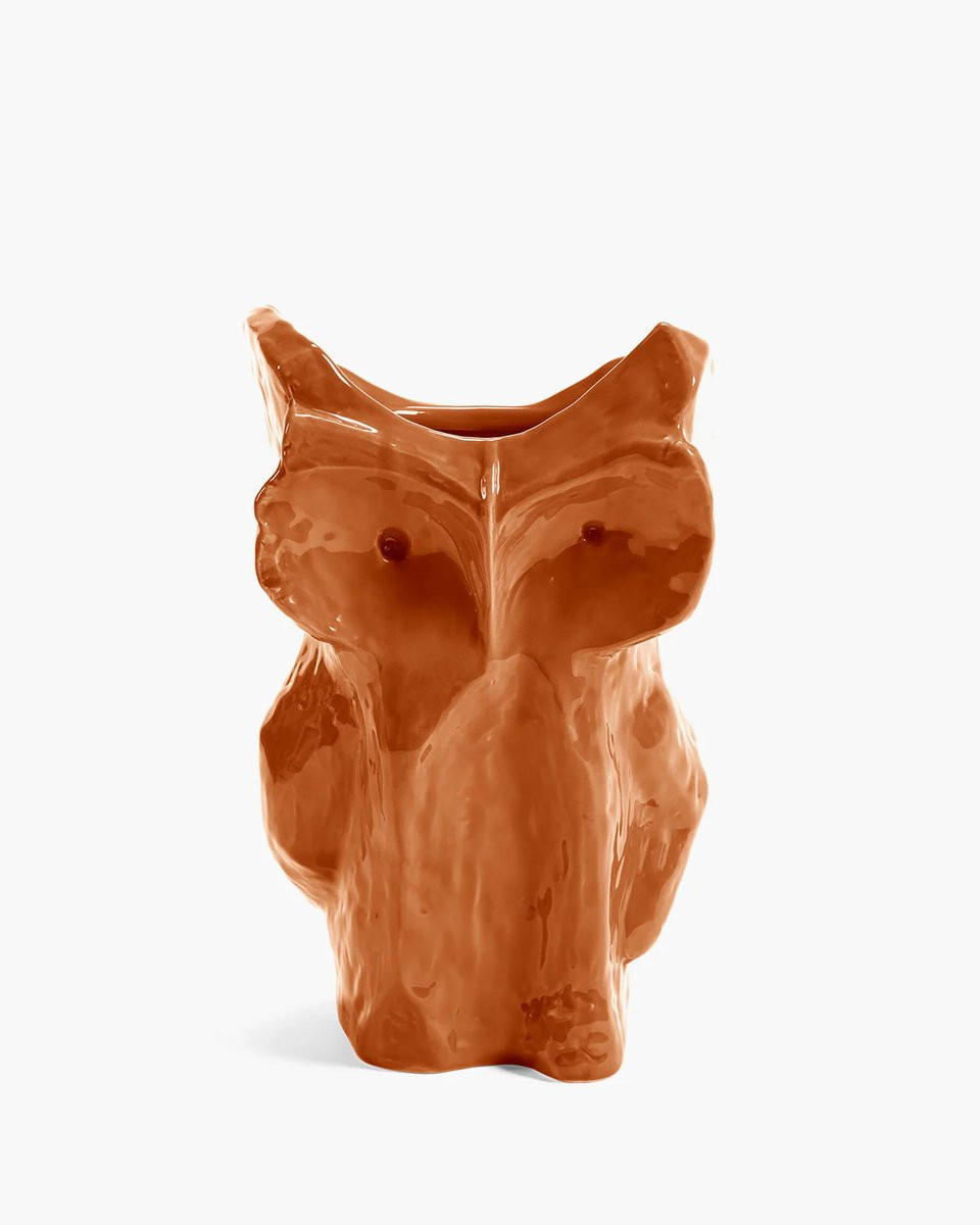 Serax Marni Midnight Creatures uil vaas oranje B: 19,5 cm, H: 30 cm