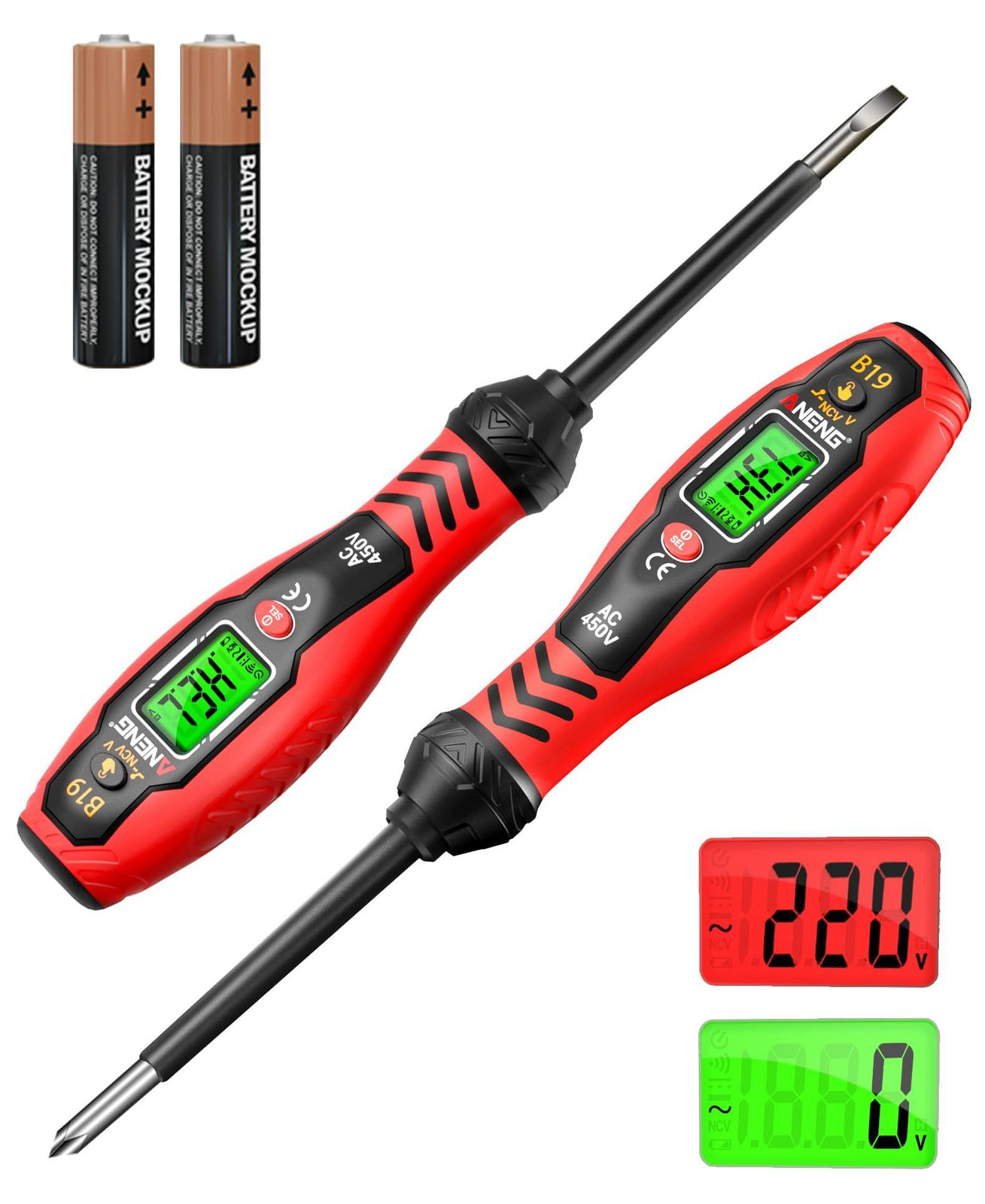 Selius Elektrische Spannings Tester met Schroevendraaier en Contactloze Detector
