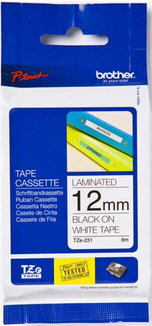 BROTHER Cassette de ruban TZe-335 noir/blanc (TZE335)