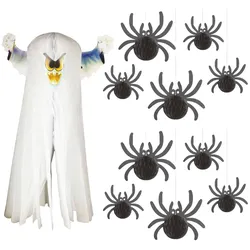 WellHome - Halloween Deko-Set: Geist + 2 Sets mit je 5 Spinnen