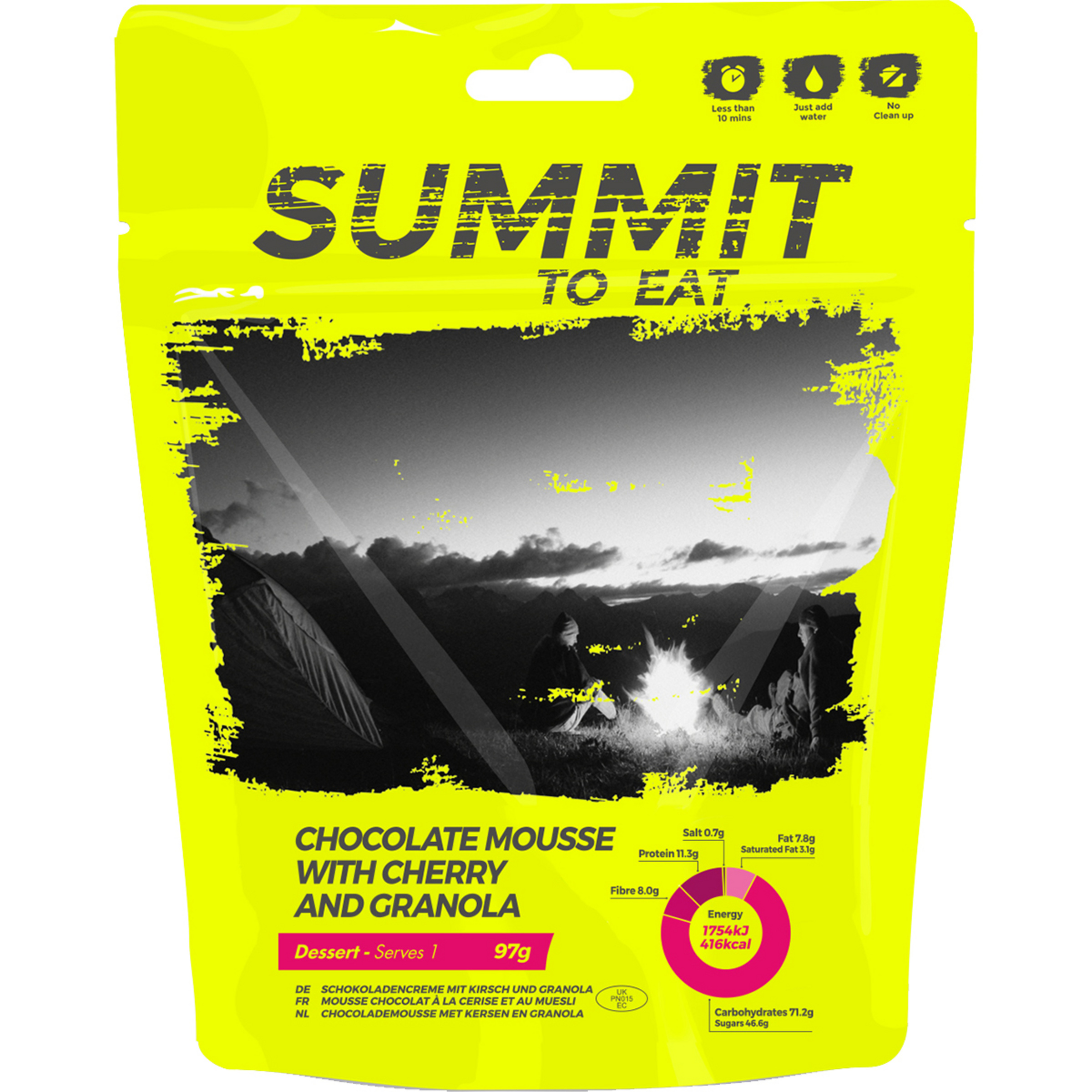 Summit To Eat Schokoladen Mousse mit Granola und Kirschen Trekkingnahrung Größe 97g