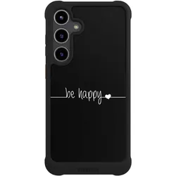 Nivocase Hülle für Samsung Galaxy S24+ Stossfeste Handyhülle NIVOmax Case Schwarz Glück Sprüche Statement (Samsung Galaxy S24+), Smartphone Hülle, Schwarz