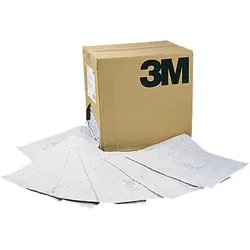 3M MA2002 Industriebindevlies Tücher, 40cmx52cm, Aufnahmekapazität/Stück: 1,4Liter, Karton 100Stück