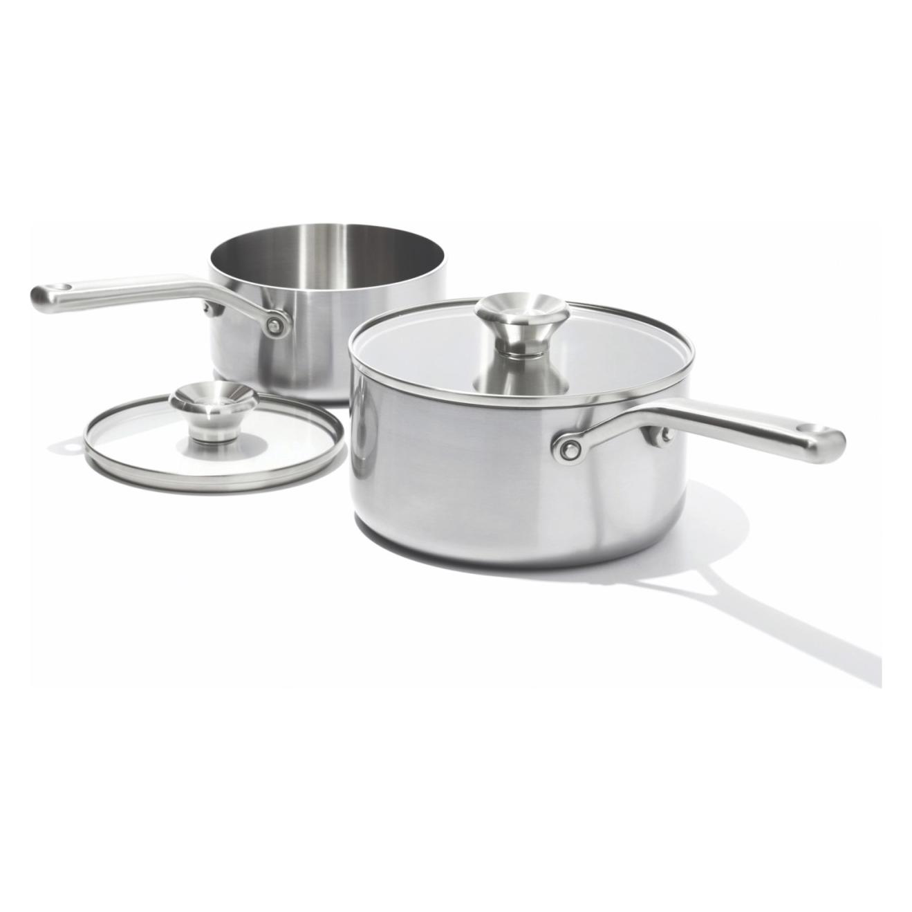 OXO Mira Serie Edelstahl-Stieltopf mit Deckel, 1,6 (CC005891-002)
