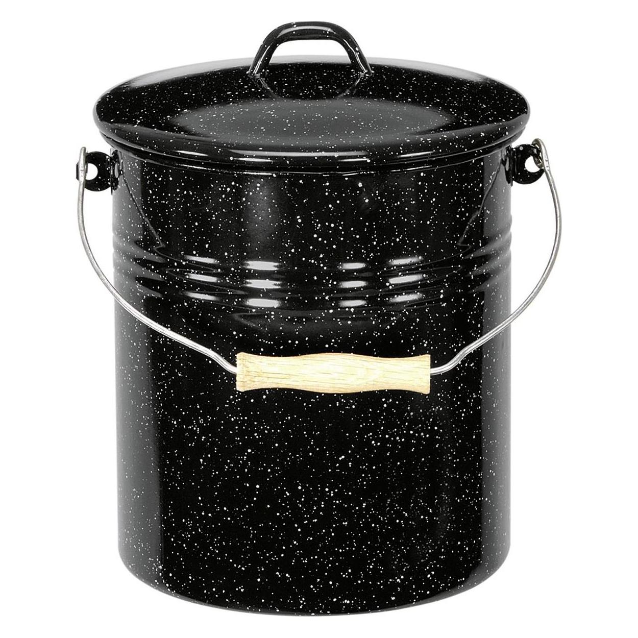 Krüger Mülleimer 3l m.D. sw-wss gesp. (3 l) (KARL KRÜGER)