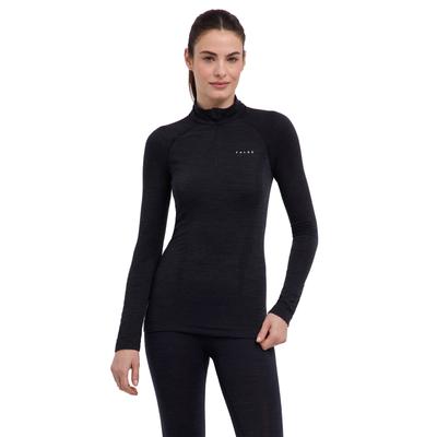 Langarmshirt FALKE "FALKE Langarmshirt", Damen, Gr. XS, schwarz (schwarz (3000)), Shirts Langarmshirt