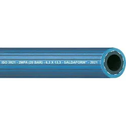 Sauerstoffschl.SALDAFORM®/BLAU ID6,3mm Wandst.3,5mm gerieft AD13,3mm L.50m