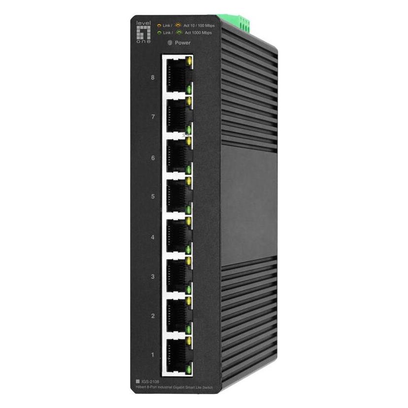 LevelOne Switch 8x GE IGS-2108 RJ45, 10/100/1000Mbps sw (8 Ports) (IGS-2108)