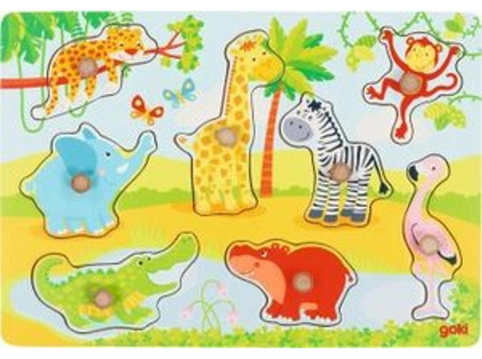 Houten puzzel met afbeelding van een Afrikaans dierenjongen