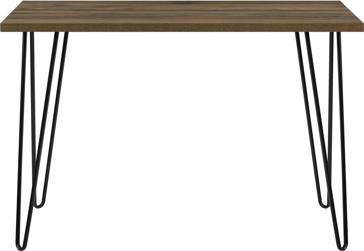 Notio Living Owen Bureau - Walnootlook en Zwart Metaal