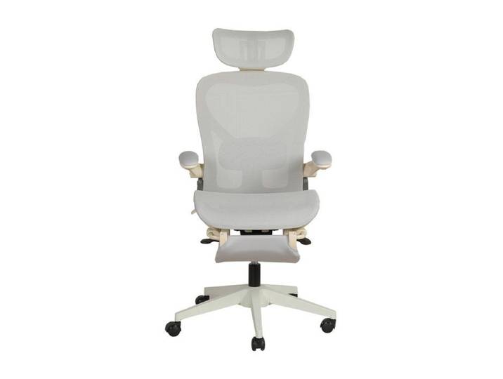 Chaise de bureau ergonomique pliable IVMEU mesh respirant appui-tête 3D support lombaire repose-pieds