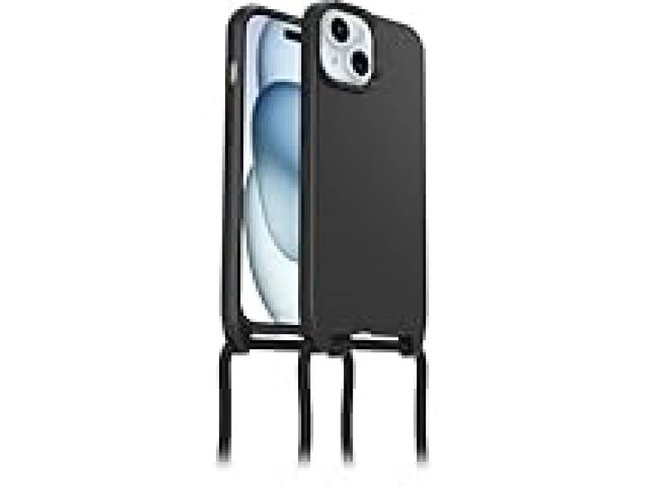 Otterbox React Necklace Coque avec MagSafe pour iPhone 15, Coque de Protection Ultra Fine avec Collier réglable et Amovible, testé Selon Les Normes Militaires, Noir