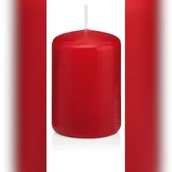 Wiedemann Kerzen rote Stumpenkerzen "4er Set", getaucht 80 x 50 mm,