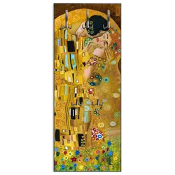Wallario Holzgarderobe 50 x 125 cm Der Kuss von Klimt