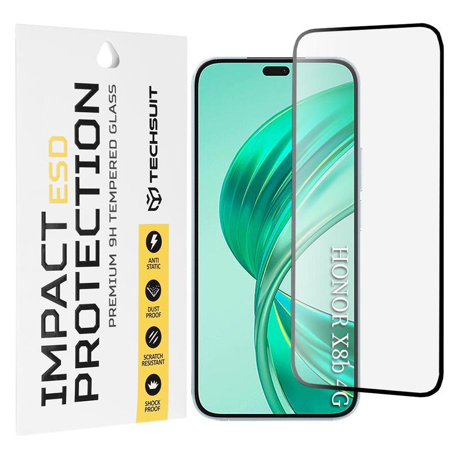 Techsuit - ESD Glass - Honor X8b / X8c / 400 Lite - Black (Honor 400 Lite, Honor X8b, Honor X8c) (60230433)
