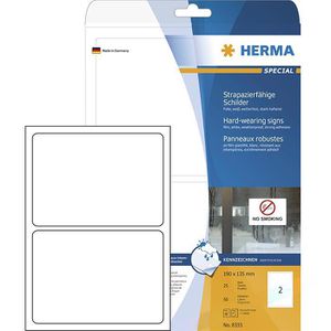 Herma 8333 Etiketten 190x135mm wetterfest Folie, 50 Stück