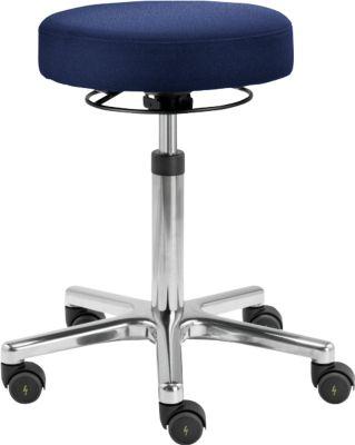 Drehhocker TEC basic IS 1999_ESD, ESD-leitfähig, höhenverstellbar, ergonom. Polster-Sitz, dunkelblau