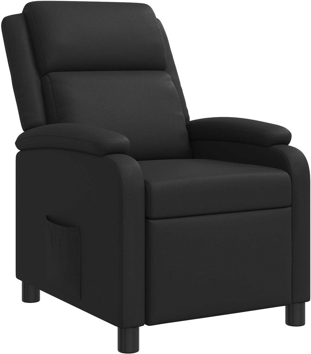 vidaXL Relax Fauteuil Recliner - Zwart - Kunstleer