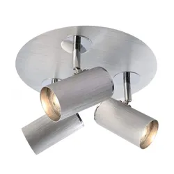 Deko-Light Deckenaufbauleuchte Indi III 3xGU10 Silber 348087