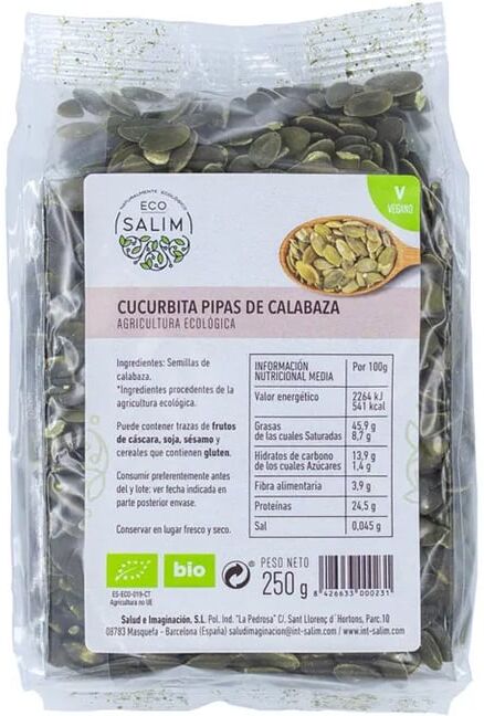 Eco-Salim Cucurbita Sementes De Abóbora Bio 250g