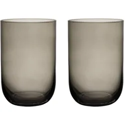 Like. by Villeroy & Boch Like Smoke Longdrink-Glas, Set 2tlg. 8x12cm, Trinkgläser, Grau, Transparent