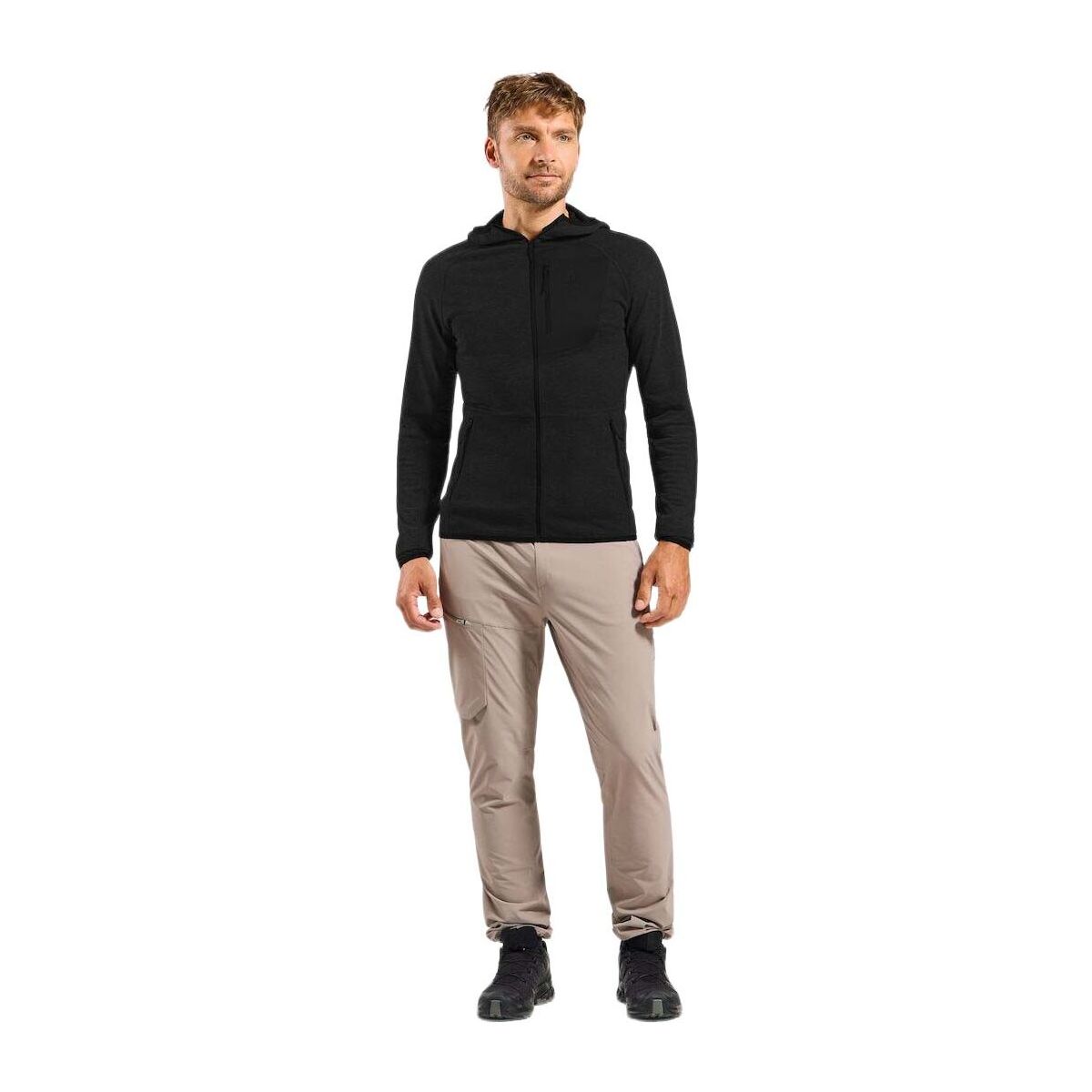 Odlo The Ascent Mid Layer Hooded Zip black (15000) XL 542852-15000-XL