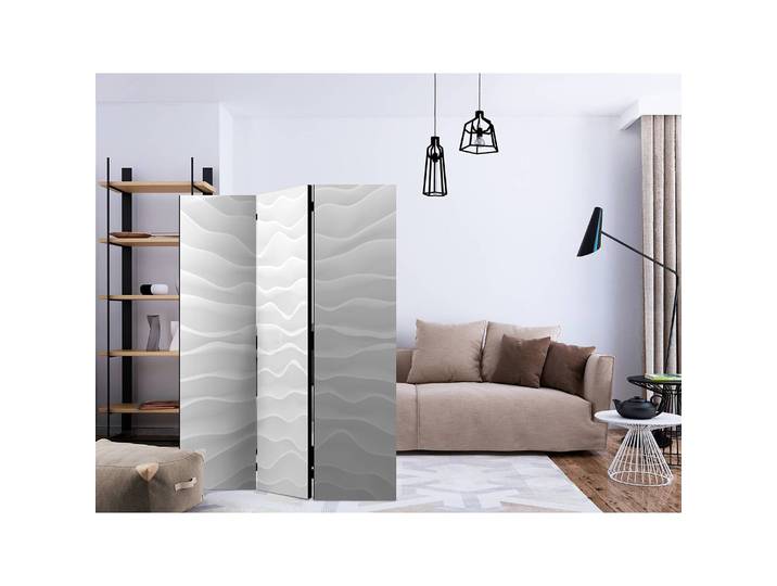 Paravent Origami Wall Fleece Grau 135 x 172 x 3cm