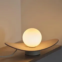 Osram Tischleuchte Decor Pearl in Beige mit G9 Fassung - Auffällige Leuchte aus Filz / Stahl / Glaskugel