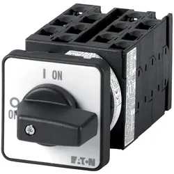 Eaton 015348 Wende-Polumschalter, T0, 20 A, Einbau, 6 Baueinheit(en), Kontakte: 12, 45 °, rastend, mit 0-Stellung, 2-0-1-0-1-0-2, Abwicklungs Nr.