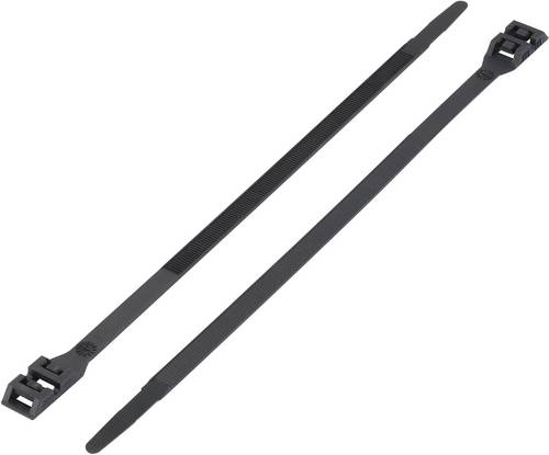 TRU Components 1592754 TC-DK-510BK203 Kabelbinder 510mm 9mm Schwarz mit Doppelkopf