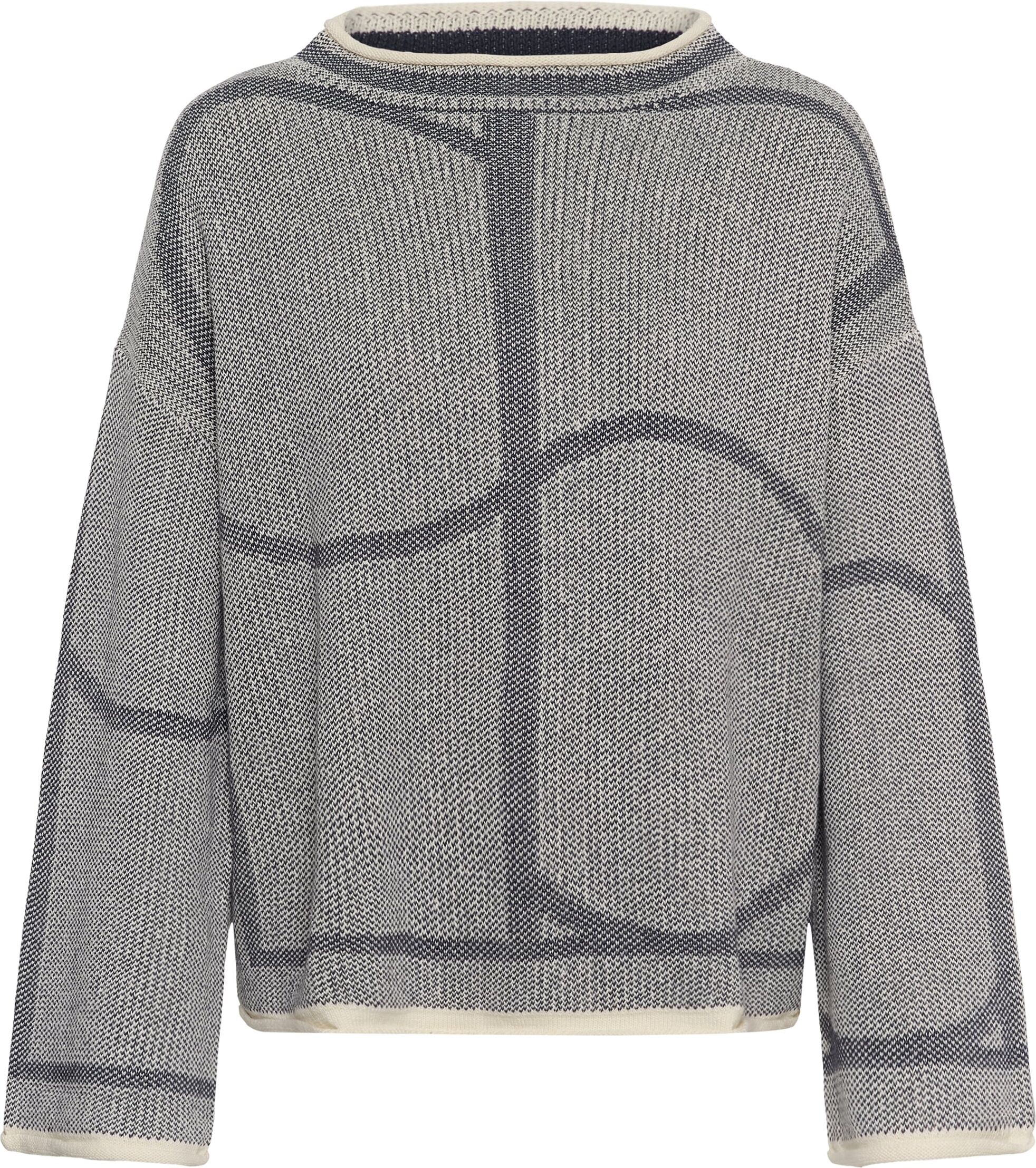 Strickpullover SOAKED IN LUXURY "Damen Strickpullover SLRava", Damen, Gr. L, silber (silber mink), Obermaterial: 100% Baumwolle CO., Pullover Strickpullover