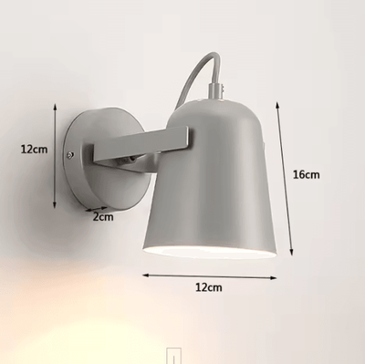 Inspire Curations Nordic Macaron Adjustable LED Wall Lamp gray cool White(5500 7000k)