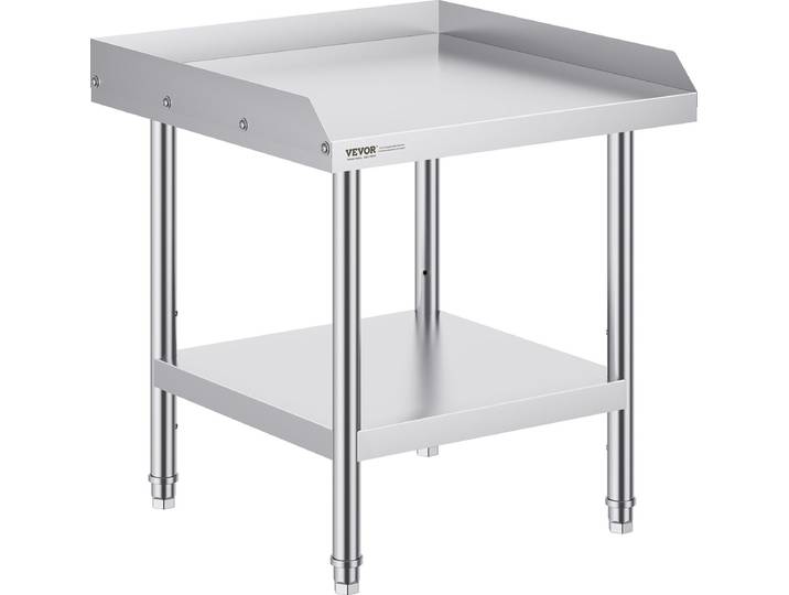 VEVOR roestvrijstalen werktafel commerciële voorbereidingstafel restaurant 61x61cm