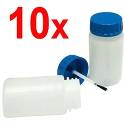 10 Pinselflaschen mit Kugel f. Autolack, lösemittelfest 50ml