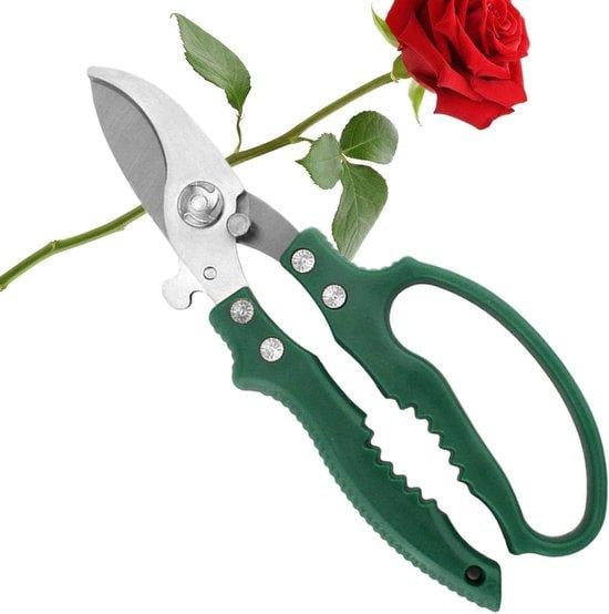 WAN Tuinschaar Takkenknipper met Ergonomische Antislip Grip en Gebogen Hoofd, 20-21 cm