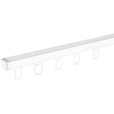 Gardinenschiene SN DECO GROUP "Objektschiene RS" Gr. 4, weiß, L:300cm T:1,87cm, Aluminium, Gardinenstangen, Gardinenschiene, vorgebohrt, Aluminium, Innenlauf, Vorhangschiene
