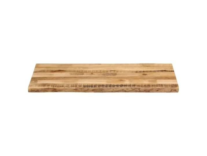 KTHLBRH Tischplatte rechteckig 100 x 60 x 3,8 cm Massivholz Mango rustikale Schnittkante, glatte Oberfläche, leicht zu reinigen, einteilig mit Maserung