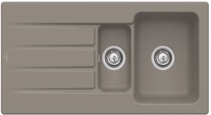 Villeroy und Boch Villeroy & Boch Architectura Einbauspüle 336501TR mit Ablaufgarnitur und Handbetätigung, Timber