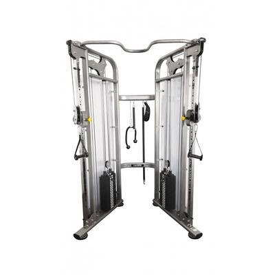 Trainingsstation U.N.O. FITNESS "CS 1000 Eckstation", silber, KraftstationenB:168cm H:217cm L:111,5cm, Beidseitig auf 19 Stufen in der Höhe einstellbar, B:168cm H:217cm L:111,5cm