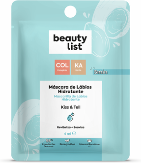 Beauty List Máscara Lábios Hidratante Kiss & Tell 1 un