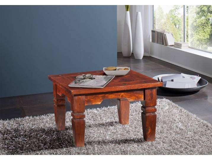 Couchtisch Akazie 60x60x40 nougat lackiert OXFORD #426