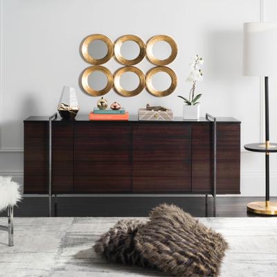 "SAFAVIEH Couture Baxton Sideboard 71-Inch Storage Console Table, Brown - 71"" W x 18"" D x 33"" H"