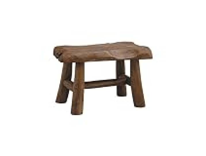 AUBRY GASPARD - Tabouret Japonais Teck Recyclé 45 x 26 x 30 cm - Livré Monté - Poids 8 kg - Design Minimaliste Élégant - Assise Supplémentaire Élément Décoratif - Facile Entretenir