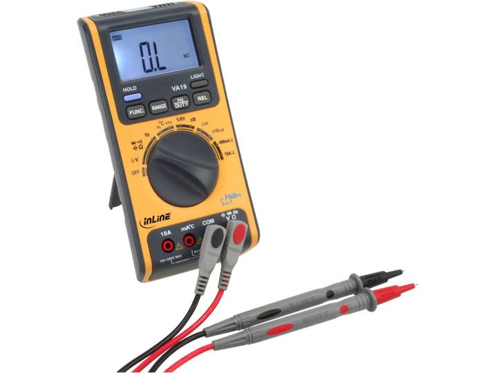 InLine® 43116 Multimètre 5 en 1\, avec mesure de la température\, de l'humidité\, de la luminosité et du volume sonore