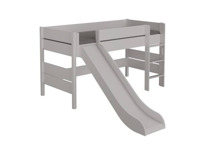 Paidi Spielbett mit Rutsche TIAGO, grau, Holznachbildung