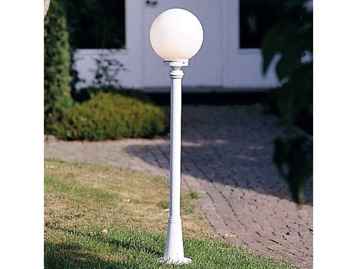Konstsmide Wegeleuchte ARCTURUS, weiß / opal, Aluminium, Modern, Außenleuchte